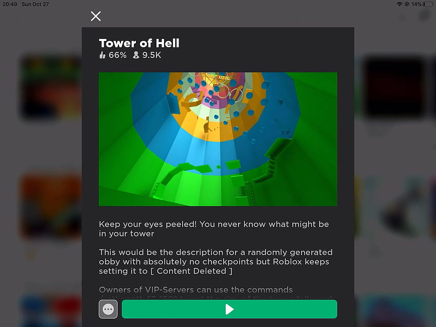 All VIP Server Commands, Tower Of Hell