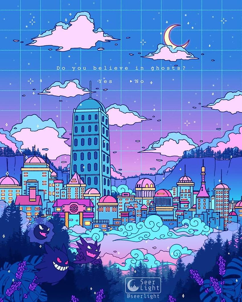 Kota Lavender oleh SeerLight, kota wallpaper ponsel HD