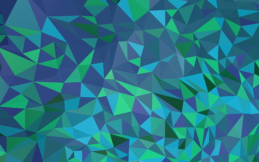 Low Poly [2280x1800] :, polígono azul gelado papel de parede HD