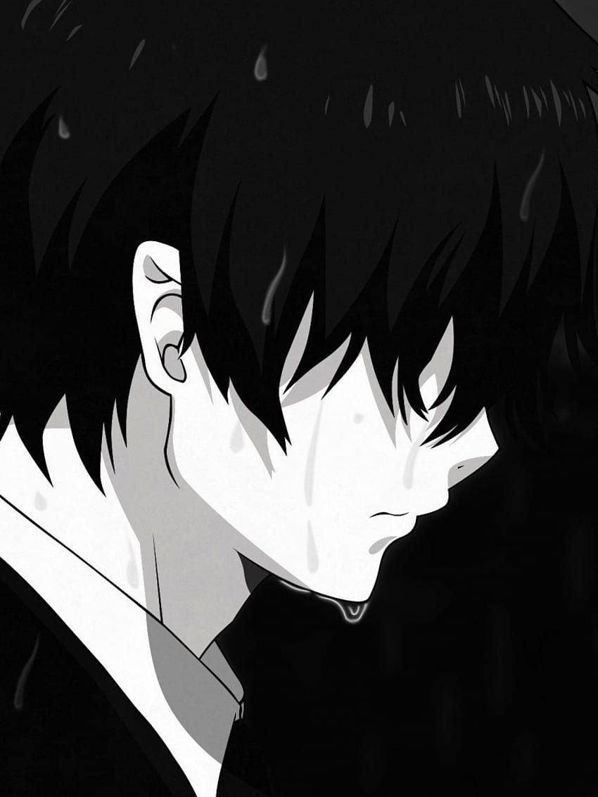 Sad Anime Boy Top Sad Anime Boy Backgrounds [2560x1440] na telefon komórkowy i tablet, smutny płaczący chłopiec anime Tapeta na telefon HD