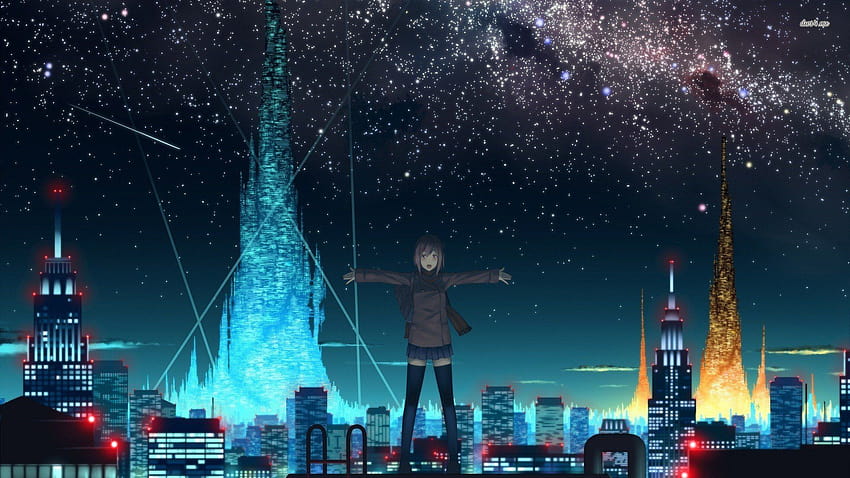 Anime Starry Night Sky Backgrounds at Cool » Monodomo, 1920x1080 anime ...