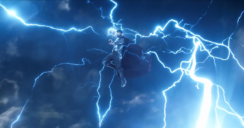 Ragnarok Thor Lightning, thor ragnarok z oświetleniem Tapeta HD