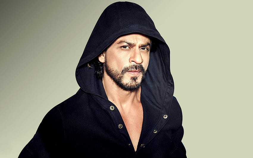 Shah Rukh Khan SRK Actor Beard Look Hood Brunette, shahrukh khan HD wallpaper