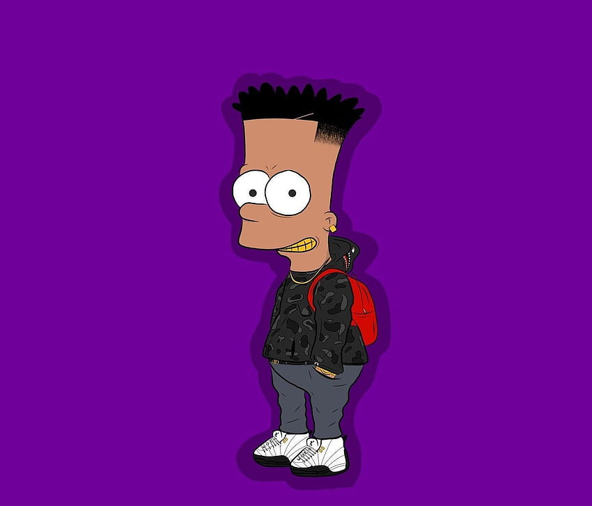 Bart Simpson im Jahr 2020, schwarzer Bart Simpson HD-Hintergrundbild