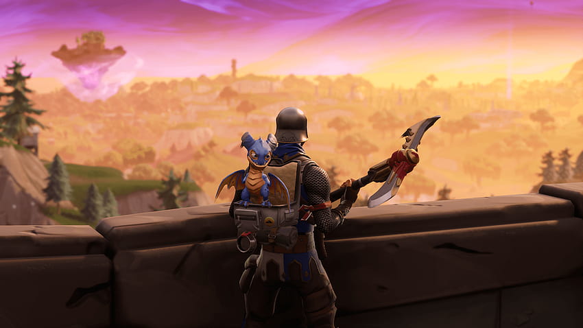 Blue squire and his trusty pet dragon : FortNiteBR, blue squire fortnite HD wallpaper