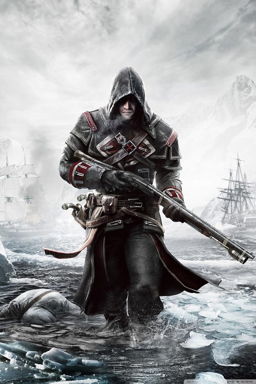 Assassins Creed Rogue Ultra พื้นหลังสำหรับโทรศัพท์นักฆ่าลัทธิ วอลล์เปเปอร์โทรศัพท์ HD