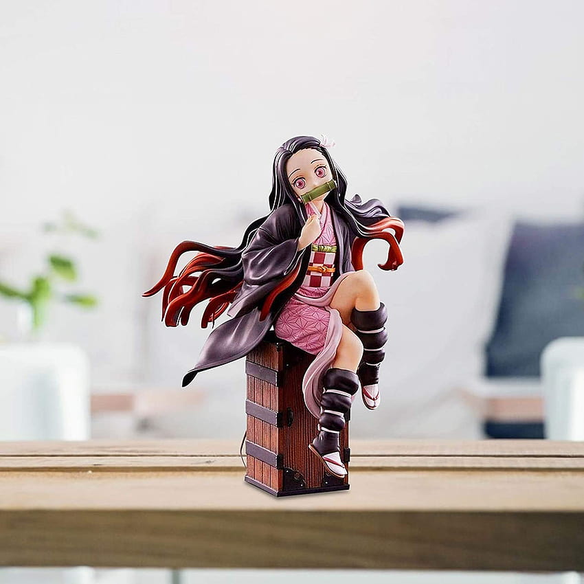 LIUSHUI Kamado Nezuko Figure Statue,Anime Figure,Exquisite Action PVC Cartoon Game Character Model Statue,Handcraft Gifts for Adult Anime Fans : Everything Else, cute nezuko doll HD phone wallpaper