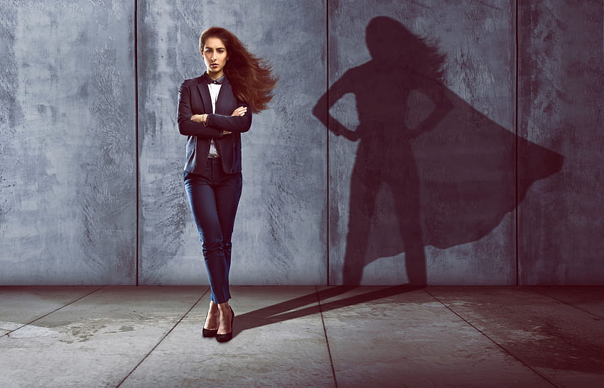 Business Woman Superheld, Mädchen, Hintergründe und Superheldinnen HD-Hintergrundbild