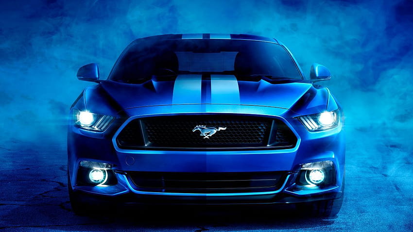 Blue Ford Mustang, 2021 mustang blue HD wallpaper
