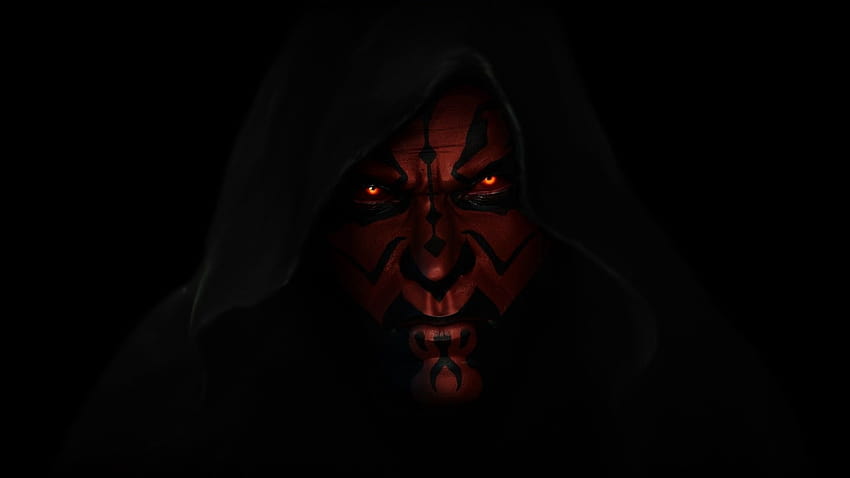 osoba w kapturze Star Wars Darth Maul Lord Sithów Mroczny Lord Sithów, mroczny władco Tapeta HD