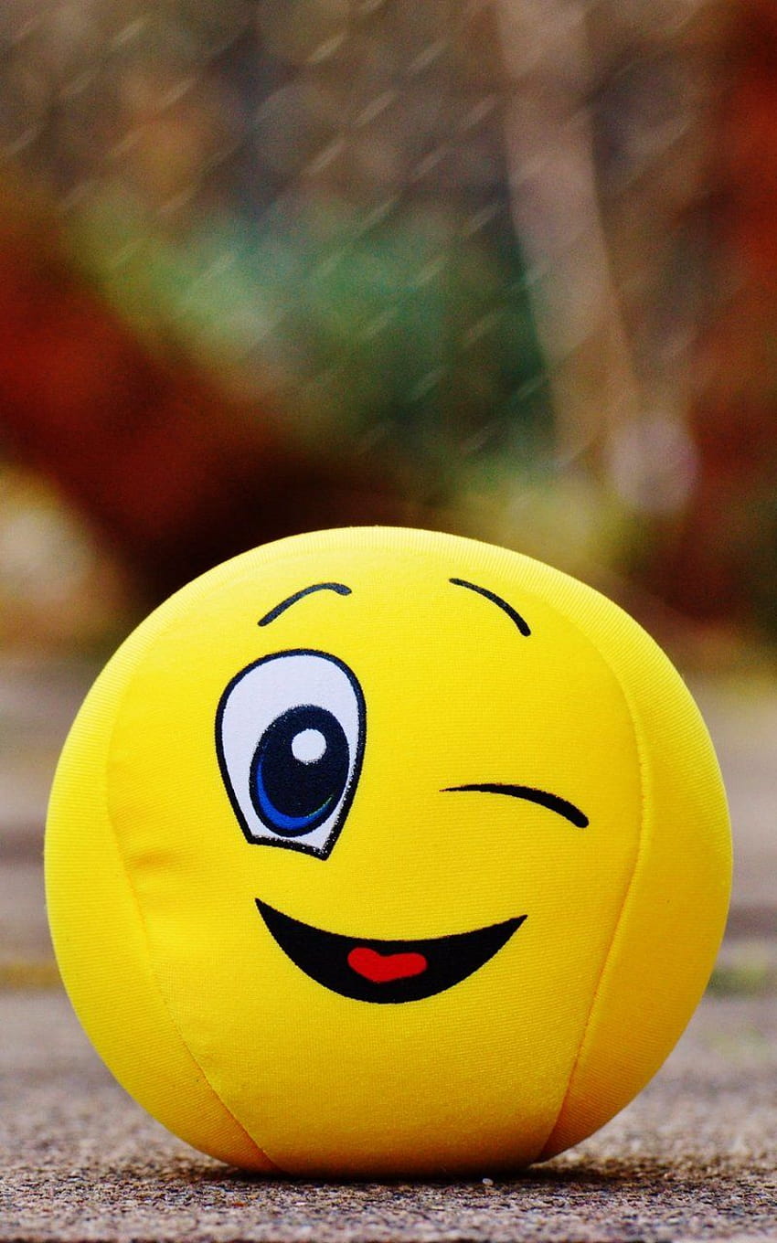 Smile Ball afari, жълта усмивка HD тапет за телефон