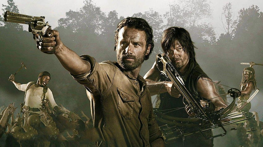 Daryl ve Rick, en iyi yürüyen ölüler HD duvar kağıdı