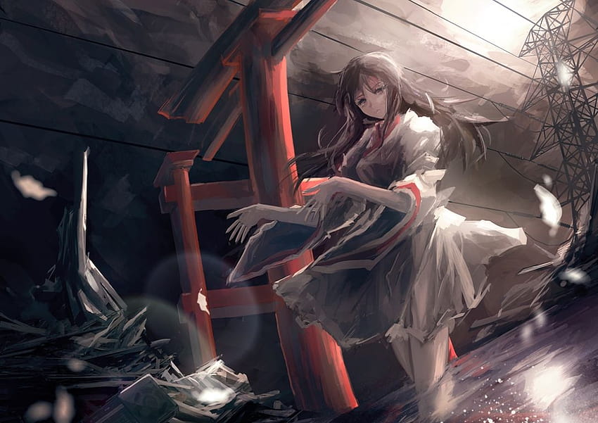 Of Sad Girl Sitting Alone Anime, anime broken heart girl painting HD  wallpaper | Pxfuel