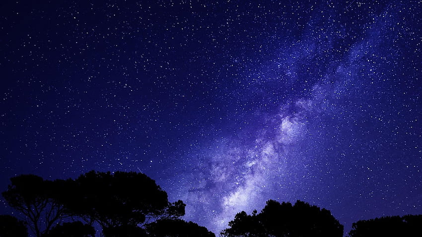 100 Fesselnder Nachthimmel, Mitternacht HD-Hintergrundbild
