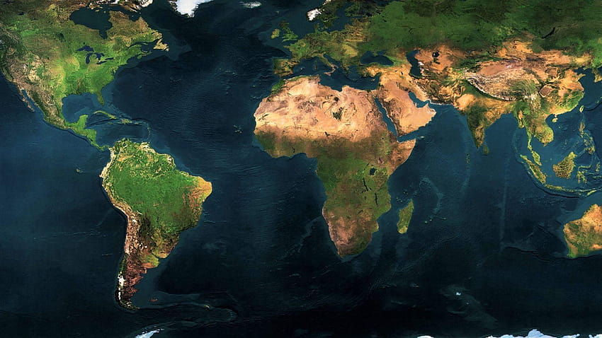 Най-добрата карта на реалния свят Стандартна физическа карта на света Свят, карти на света HD тапет