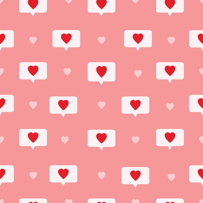 Gelembung ucapan putih berpola mulus dengan ikon hati merah Desain tangan dalam gaya kartun untuk cetakan, kartu, mode tekstil. Ilustrasi vektor 4552731 Seni Vektor di Vecteezy wallpaper ponsel HD