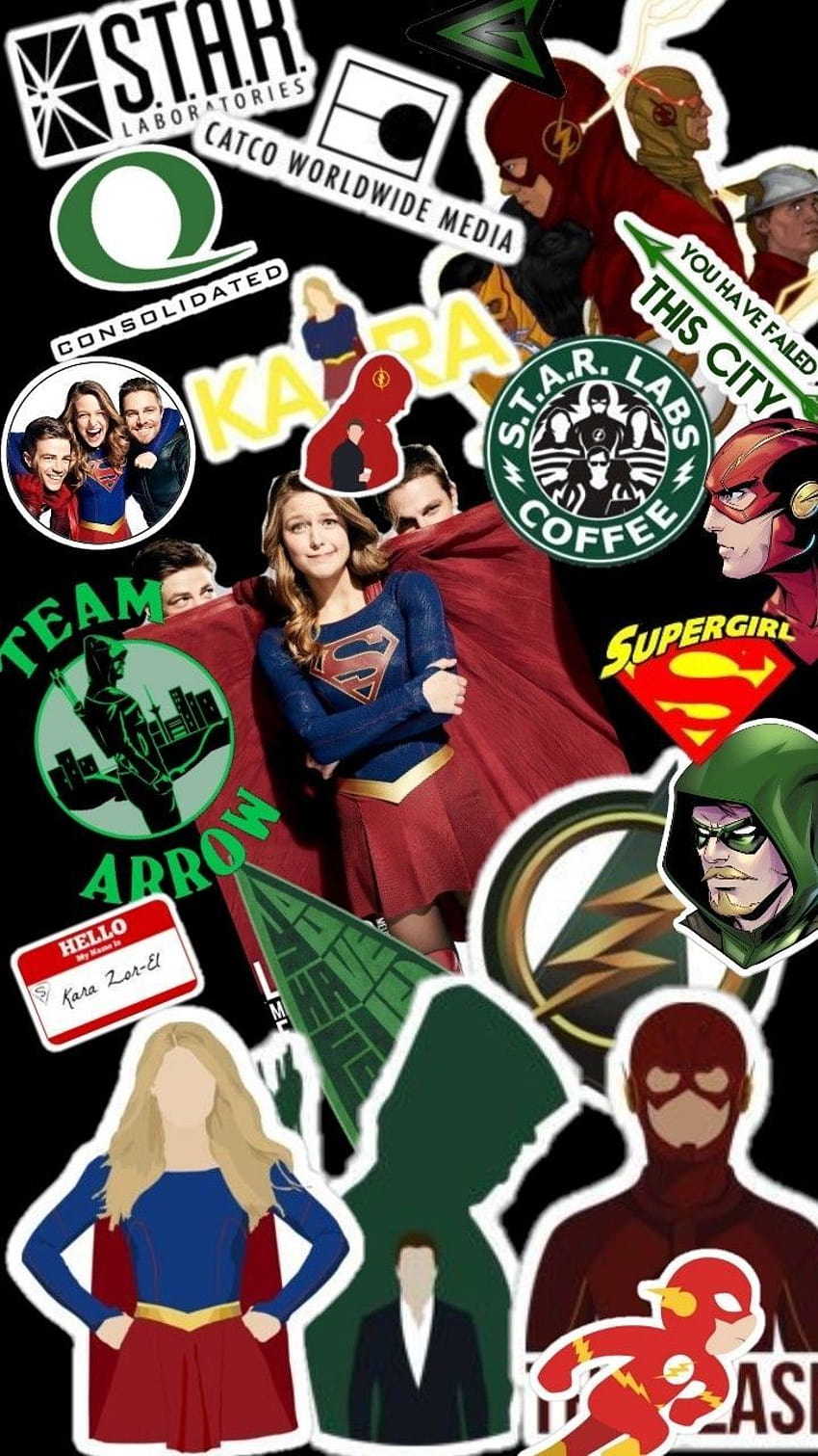 Fondo de Pantalla DC-Serie, grüner Pfeilblitz und Supergirl HD-Handy-Hintergrundbild