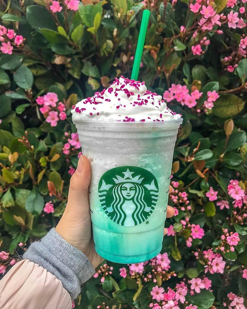 The future holds sunshine spring days and the new @Starbucks Crystal Ball Frappuccino, spring starbucks HD phone wallpaper