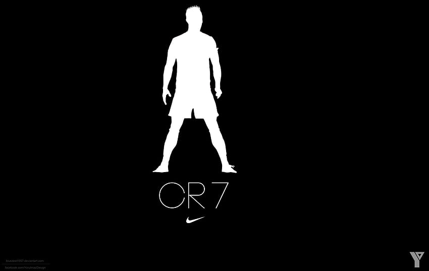 Logo Cr7 posté par Ryan Johnson, ronaldo noir et blanc Fond d'écran HD
