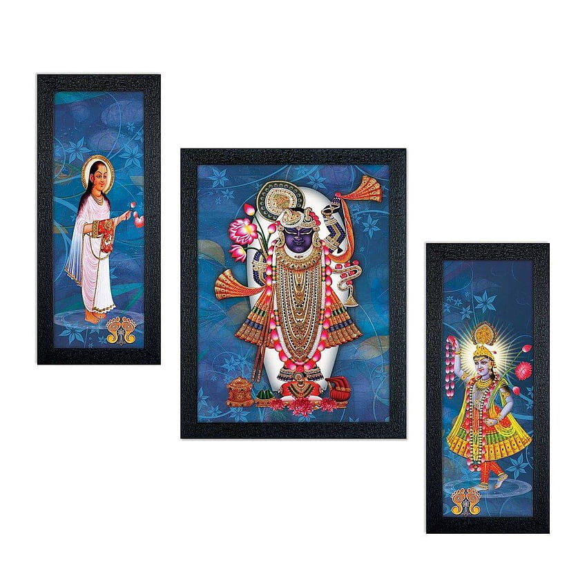 Delight Shreenathji Yamunaji Mahaprabhuji Painting Set of 3: Amazon.in: Home & Kitchen HD phone wallpaper