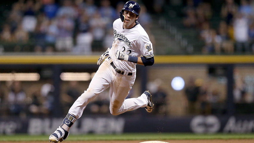 Brewers' Christian Yelich active Monday after taking pitch to elbow HD wallpaper
