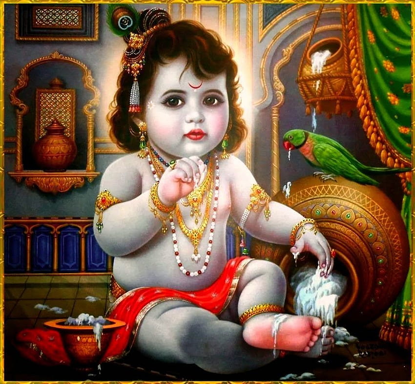 Baby Krishna , Latar belakang, bal gopal Wallpaper HD