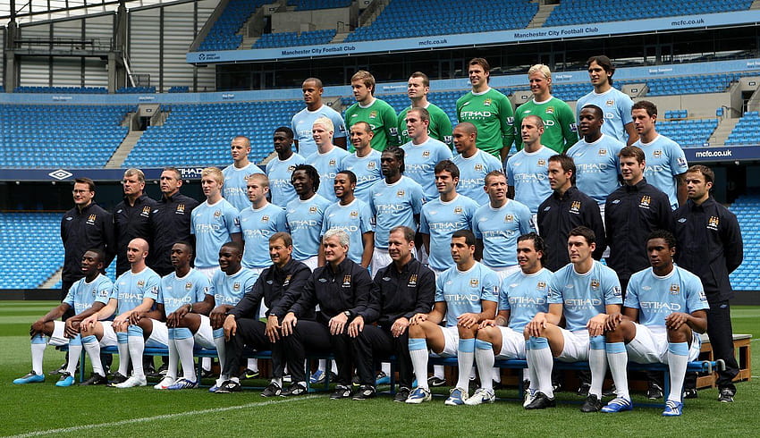 Manchester City First Team Squad 2009/10, manchester city team HD wallpaper