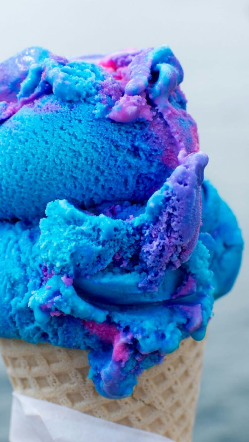 Blue Ice Cream, blue food HD phone wallpaper