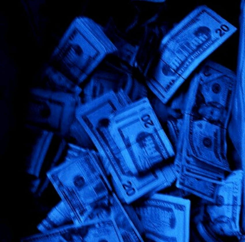 Noël on Blue., blue money HD wallpaper