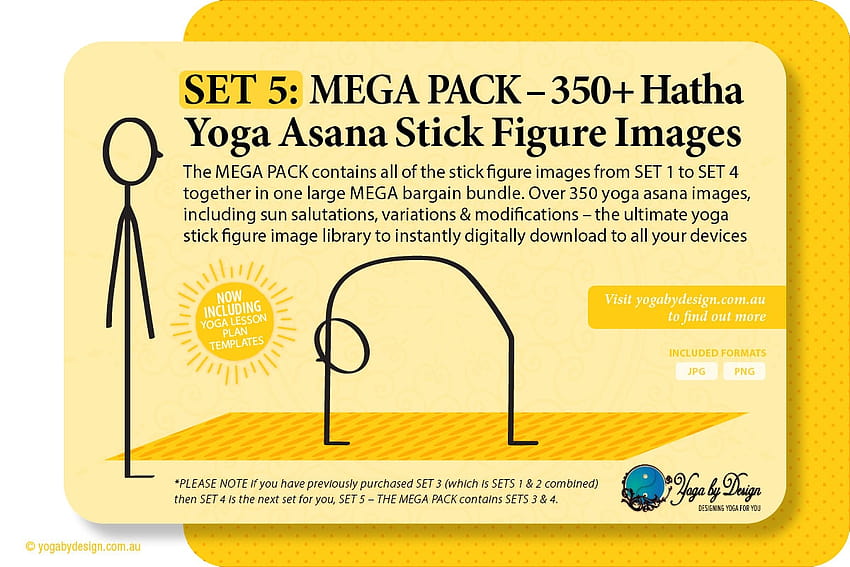 SET 5: 350 Hatha Yoga Pose Palo Figura Asana 2 fondo de pantalla
