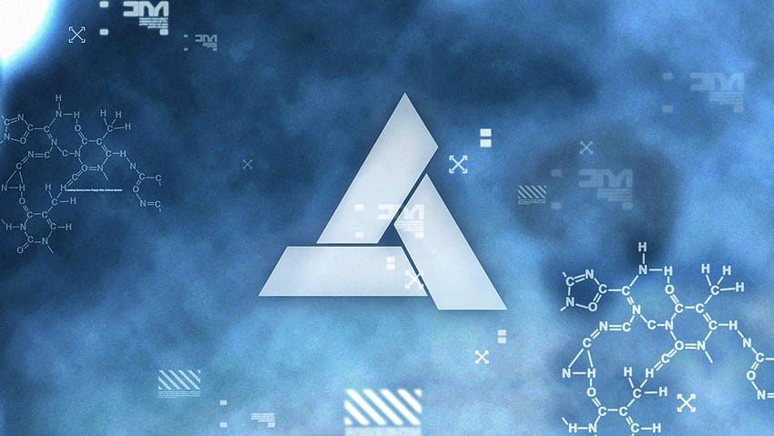 Abstergo Industries Animus Assassins Creed blaue Buchstaben HD-Hintergrundbild