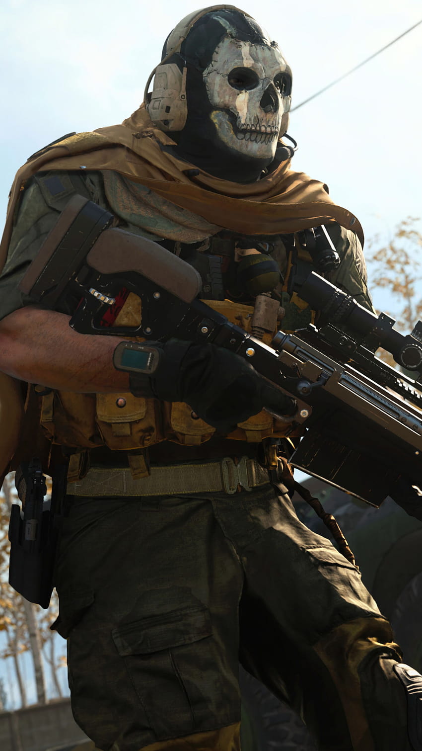 323042 Ghost, Sniper, Rifle, COD Modern Warfare, Season 2, modern warfare iphone HD phone wallpaper