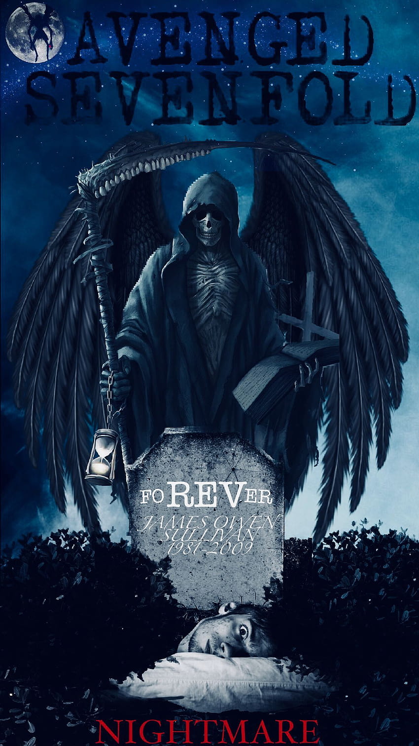 Avenged Sevenfold Nightmare Album Art Fan Hecho por John Moran fondo de pantalla del teléfono
