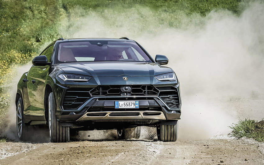 Lamborghini Urus, 2018, sports SUV, new gray Urus, off, lambo urus HD wallpaper