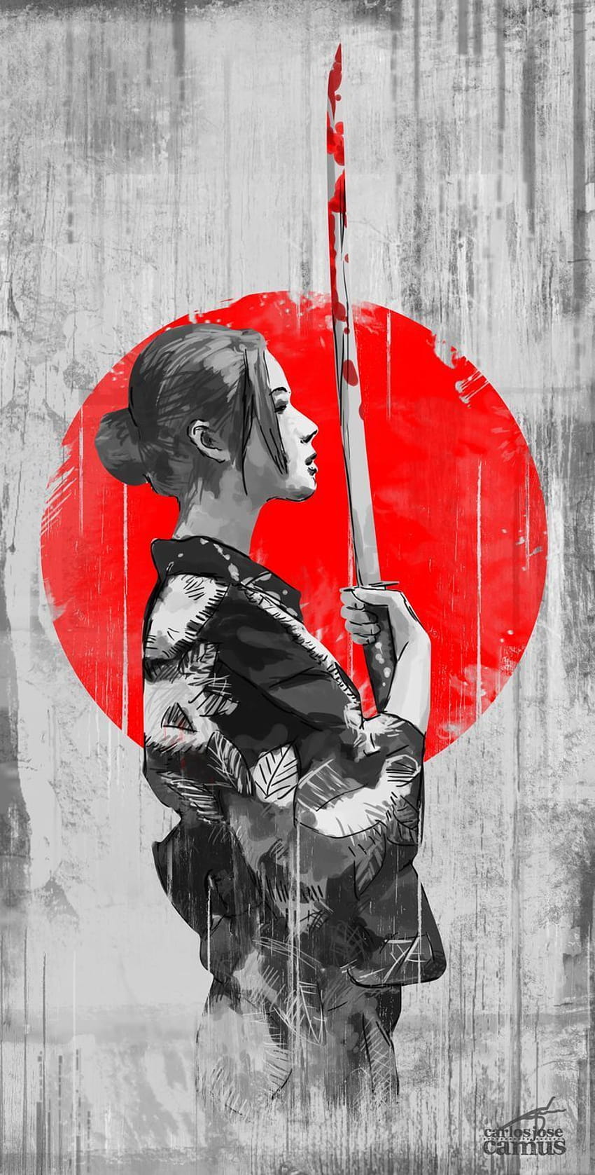 1 Anime Samurai Girl Iphone, samuray kadın telefonu HD telefon duvar kağıdı