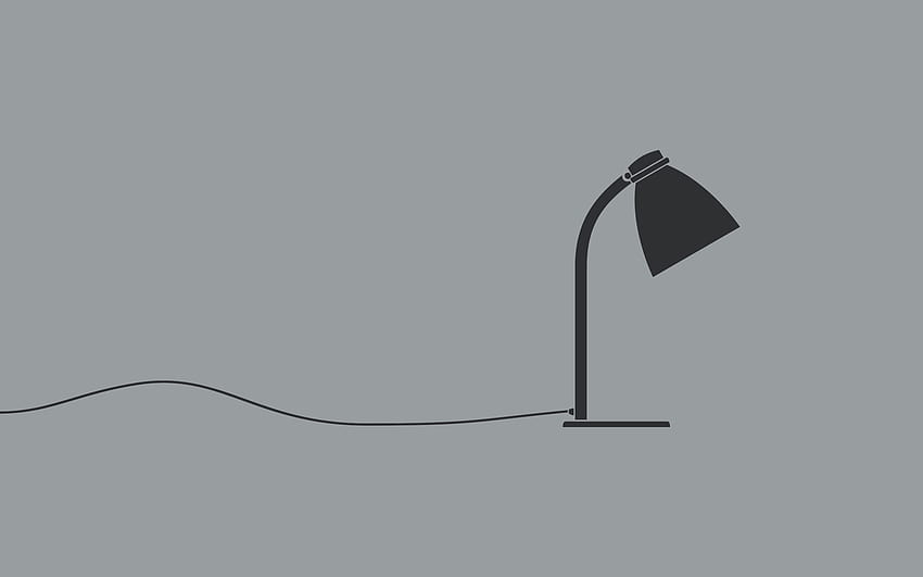 Table lamp, gray backgrounds 1366x768 HD wallpaper