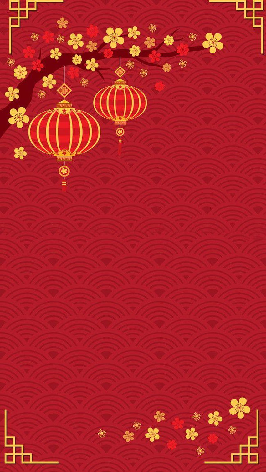Latar Belakang Meriah Tahun Baru Cina Psd Berlapis pada 2019 ..., telepon cny 2020 wallpaper ponsel HD