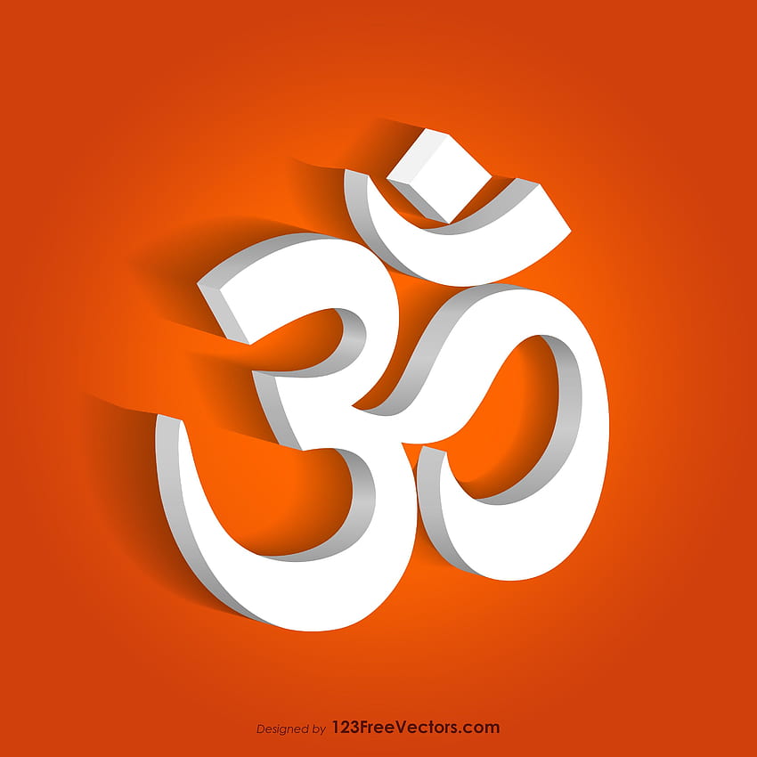 Om 背景、ヒンドゥー教のロゴ HD電話の壁紙
