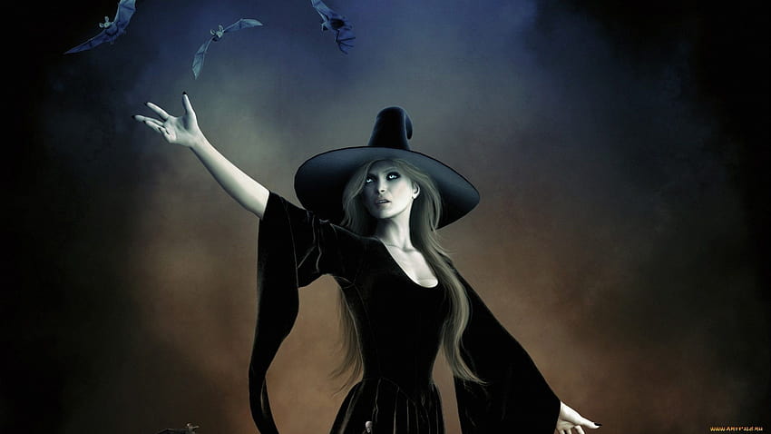 Witch Fantasy Occult Dark Art Artwork Magic Wizard Mage Sorcerer Women