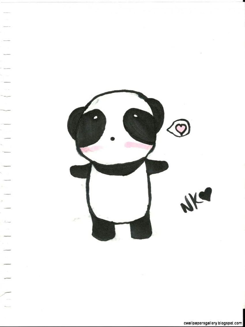 Como desenhar Panda fofo Kawaii  Desenho para desenhar - Drawing to Draw 