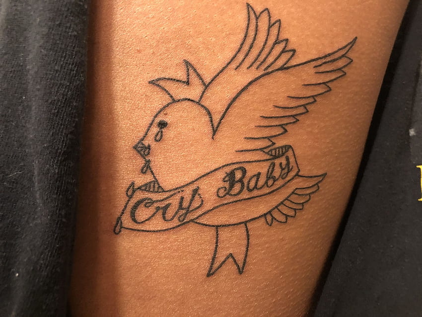 lil peep cry baby tattoo Sticker for Sale by georgia1703  Redbubble