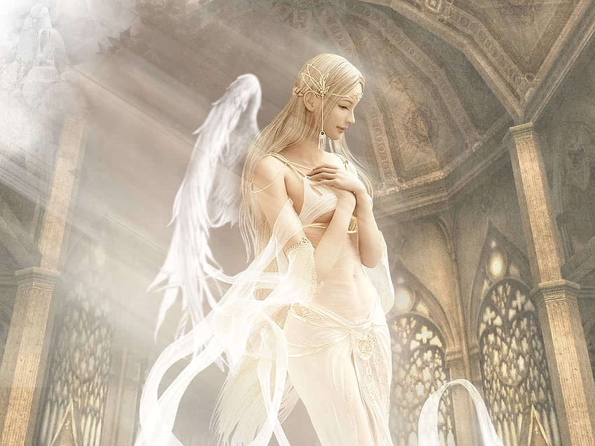 Beautiful Angel, angel of peace HD wallpaper