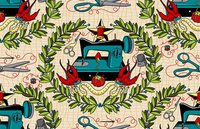 sewing machines fabric, & gift wrap HD wallpaper