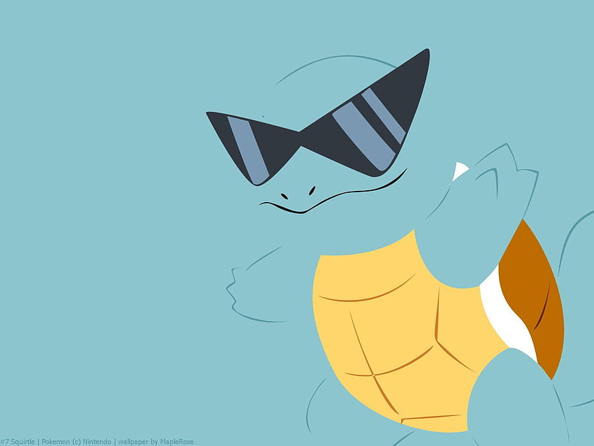 Squirtle с очила, squirtle със слънчеви очила HD тапет