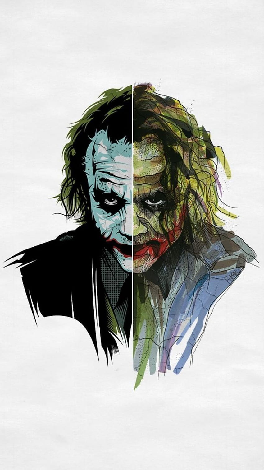 720x1280 Joker, Art, Face Samsung Galaxy S3, batman and joker face art HD phone wallpaper
