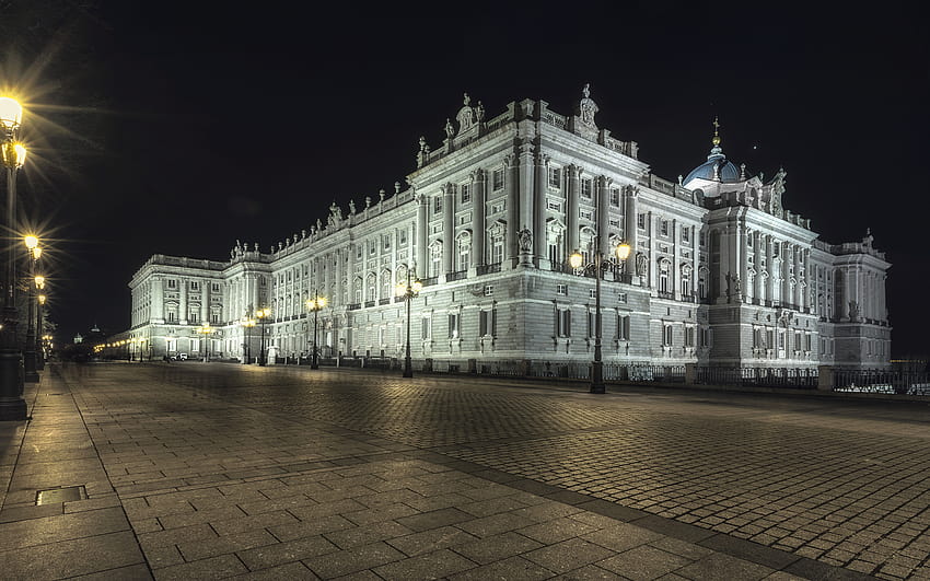 Madryt Pałac Hiszpania Plac miejski Palacio de 2560x1600, pałac królewski w Madrycie Tapeta HD