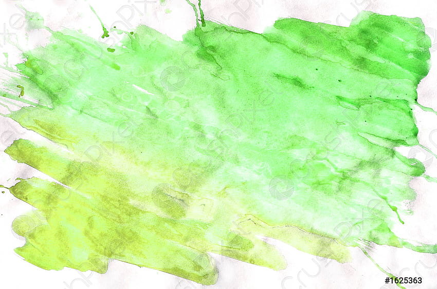 Colorful green and yellow watercolor wet brush paint liquid backgrounds, green brush HD wallpaper
