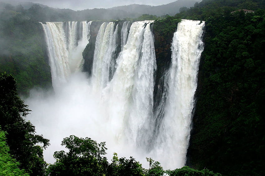 Visitante para viajar: increíbles cascadas de jog de alta calidad, Shimoga, Karnataka, India, jog falls fondo de pantalla