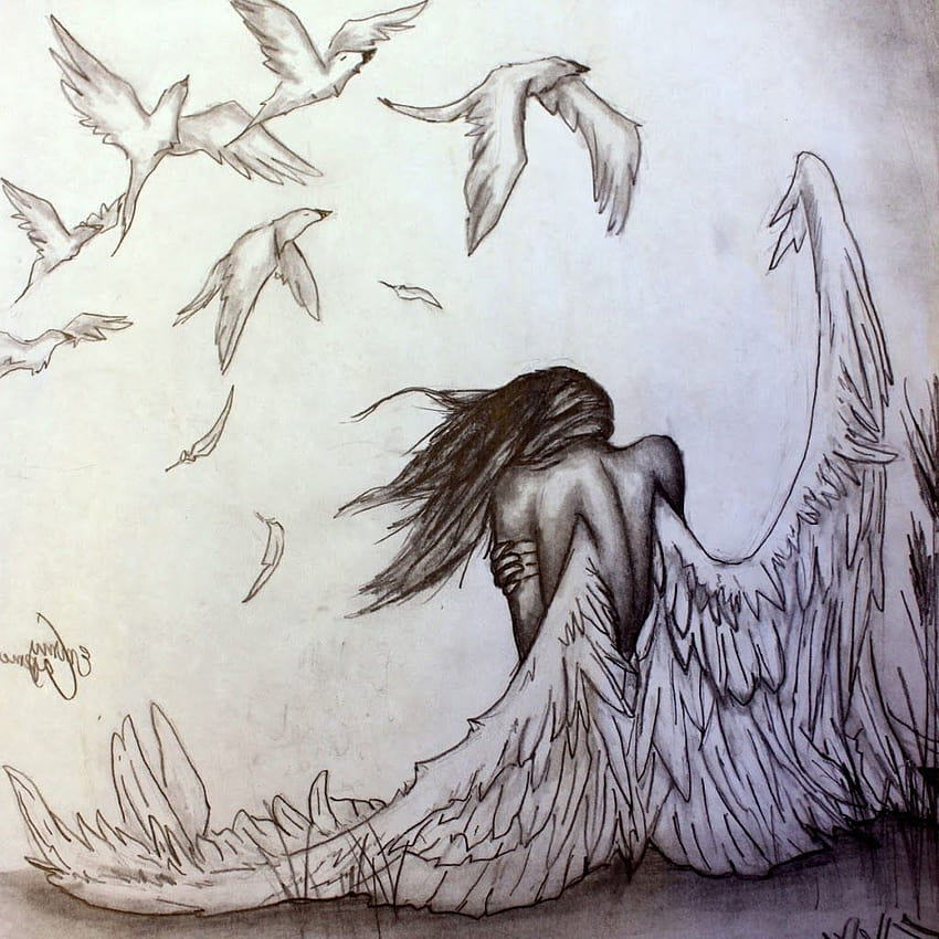 ArtStation - Dark Angel - Pencil on Paper
