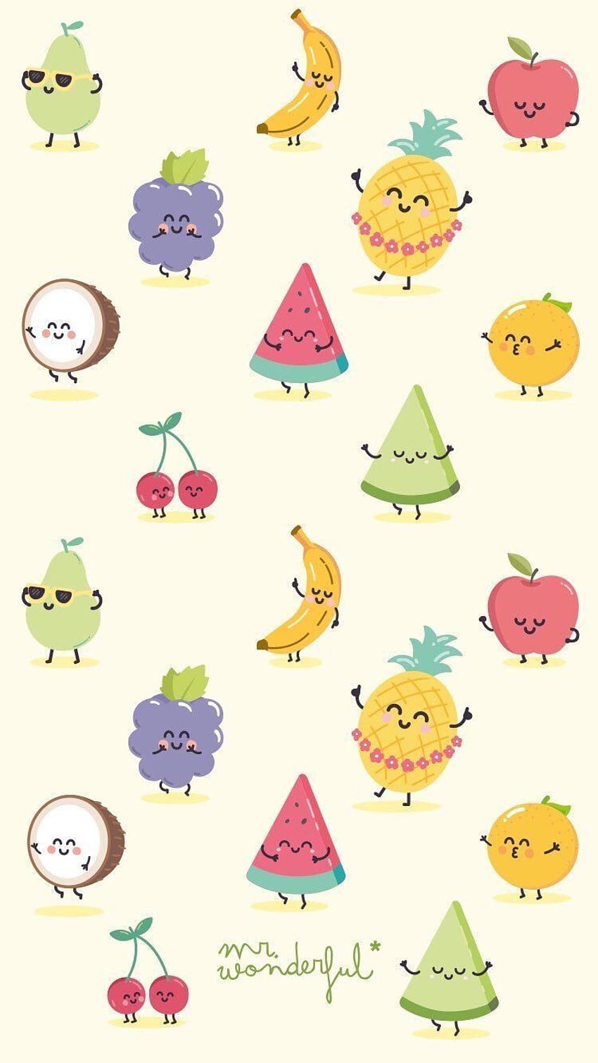 hvneycake, cartoon fruit HD phone wallpaper